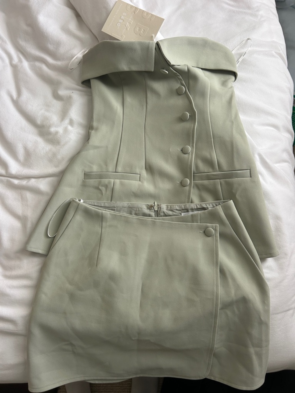 Sabo Skirt Mint Green Two-Piece Corset Top